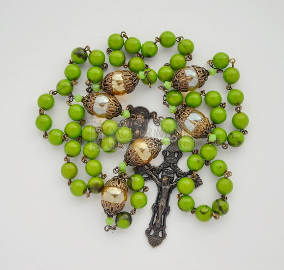 Rosary antique - green