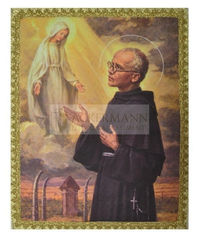 Bild auf dem Stoff "St. Maximilian Kolbe"