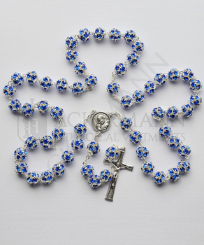 Swarovski Kristall Rosenkranz Saphir