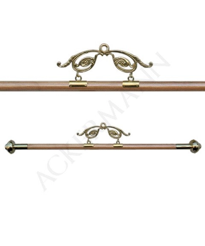 Wood Hanger with brass finish for Banners (B)