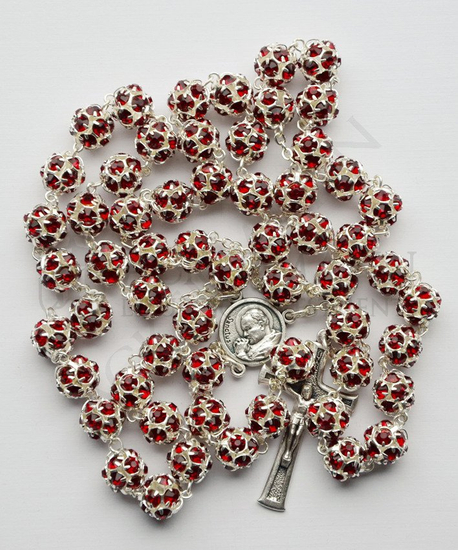 Swarovski Crystal Rosary burgundy