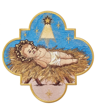 Embroidered Applique Baby Jesus