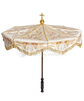 Prozessionsschirm mit eucharistischen Symbolen