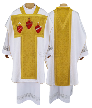 Kasel St. Philip Neri Das Herz von Jesus, Maria und Josef