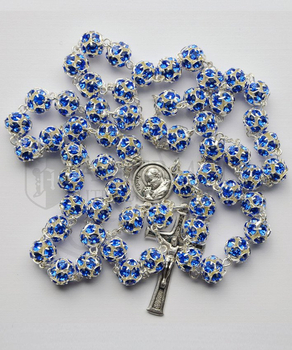 Swarovski Kristall Rosenkranz Saphir