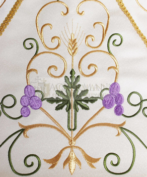 Prozessionsschirm mit eucharistischen Symbolen