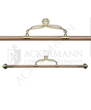 Wood Hanger with brass finish for Banners (H)