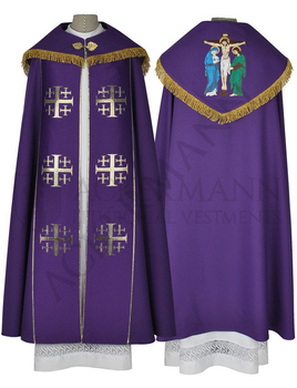 Gotische Rauchmantel mit Stola 009