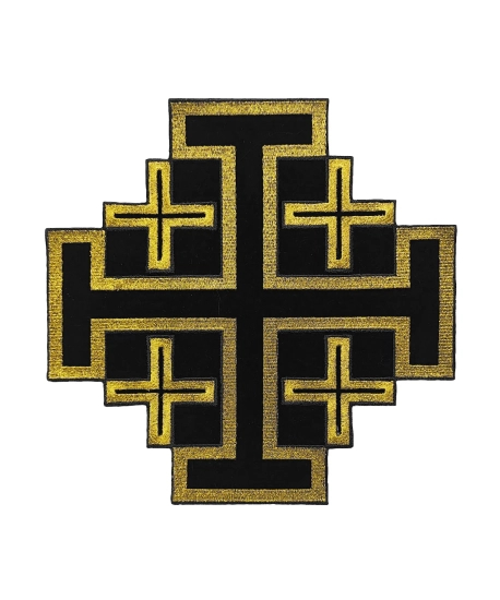 Gestickte Applikation Jerusalemer Kreuz