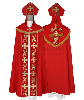 Set von Gotische Rauchmantel und Mitra #006