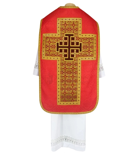 Römische Kasel mit Jerusalemkreuz