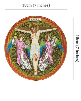 Gestickte Applique Christus-Kreuzigung