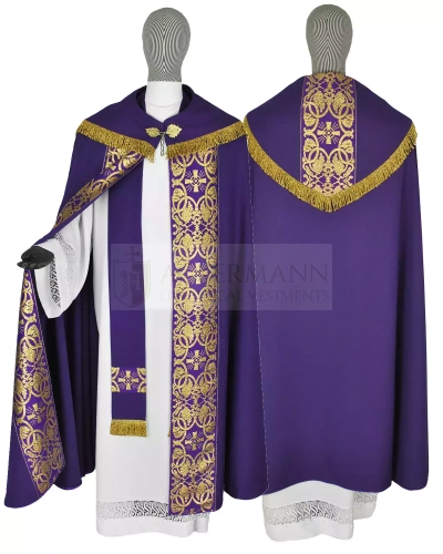 Gotische Rauchmantel mit Stola 005