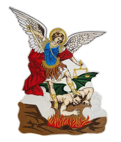 Embroidered Applique St. Michael Archangel