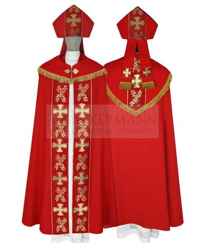 Set von Gotische Rauchmantel und Mitra #006