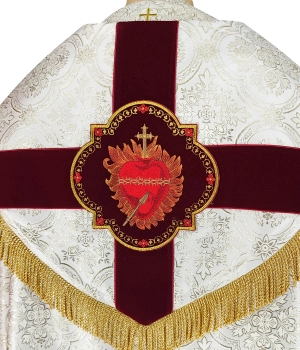 Gotische Rauchmantel mit Stola Heiliges Herz Jesu #6491