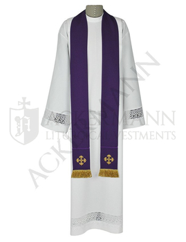 Gotische Rauchmantel mit Stola 009