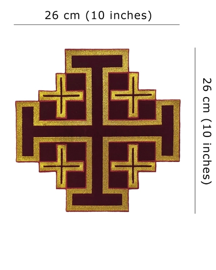 Gestickte Applikation Jerusalemer Kreuz