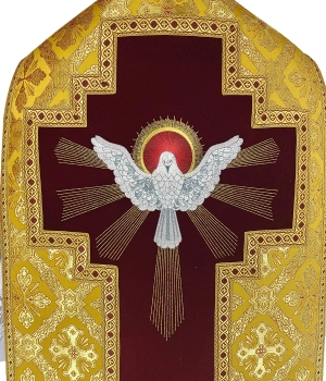 Römische Kasel mit gesticktem Heiligen Geist für Pfingsten #326