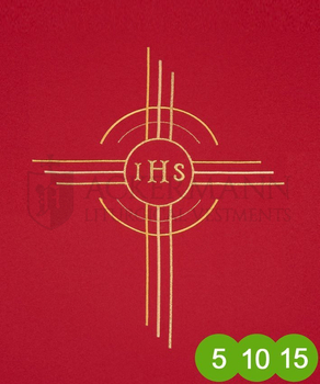 Gotische Kasel IHS mit passender Stola - Messgewänder 7013