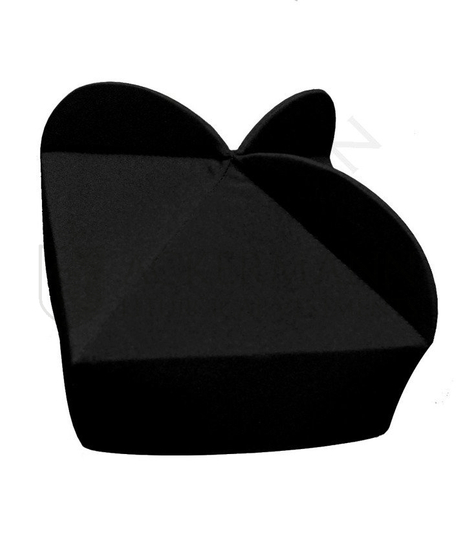 Schwarzes Birett mit 3 Hörnern