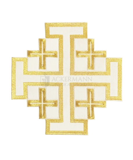 Gestickte Applikation Jerusalemer Kreuz