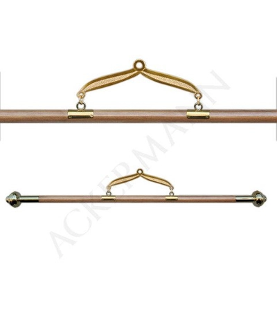 Wood Hanger with brass finish for Banners (I)