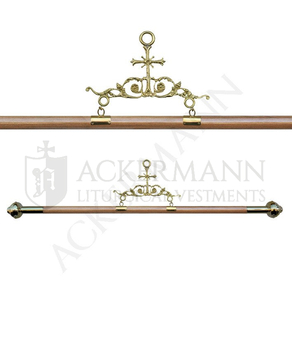 Wood Hanger with brass finish for Banners (D)