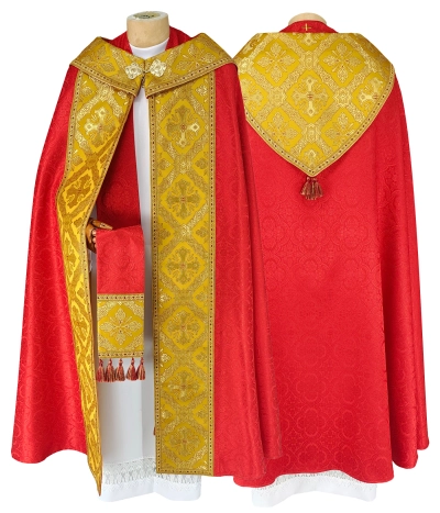 Gotische Rauchmantel mit Stola 