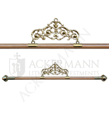 Holzbügel mit Messingbeschichtung für Banner