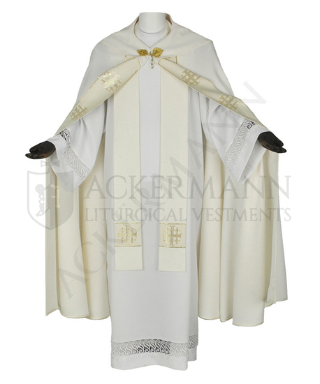 Gotische Rauchmantel mit Stola und mitra103