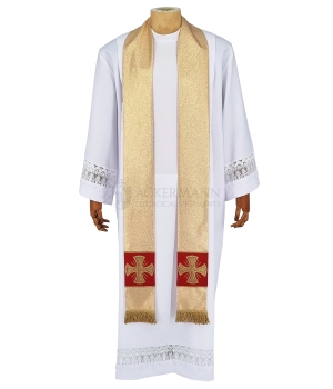 Gotische Rauchmantel mit Stola 006