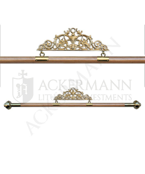 Wood Hanger with brass finish for Banners (G)