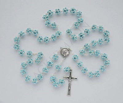 Swarovski Kristall Rosenkranz Aqua