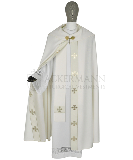 Gotische Rauchmantel mit Stola "Malteserkreuze" #104