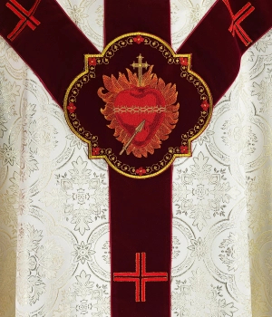 Halbgotische Kasel Heiliges Herz Jesu #6491