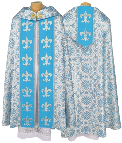 Marianische Rauchmantel Pluviale mit Stola 086