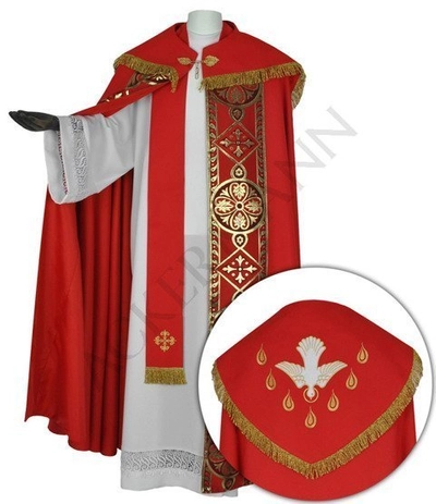 Gotische Rauchmantel mit Stola 013