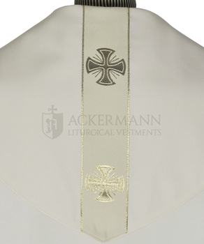 Gotische Rauchmantel mit Stola "Malteserkreuze" #104