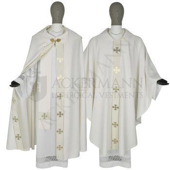 Set von Gotische Rauchmantel und Gotische Kasel "Malteserkreuze" #104