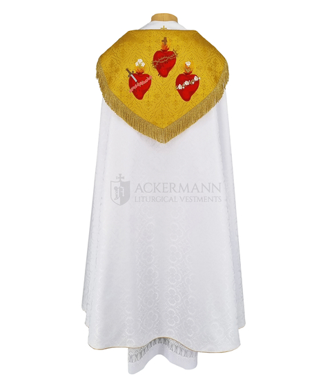 Gotische Pluviale Das Herz von Jesus, Maria und Joseph