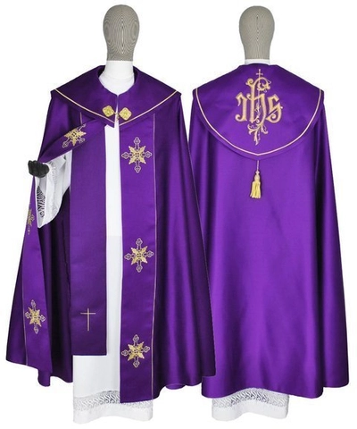 Gotische Rauchmantel mit Stola 023