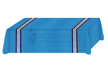 Altardecke aus Damaststoff mit traditionellen liturgischen Orphreys