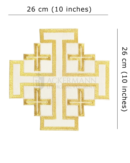Gestickte Applikation Jerusalemer Kreuz