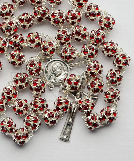 Swarovski Crystal Rosary burgundy