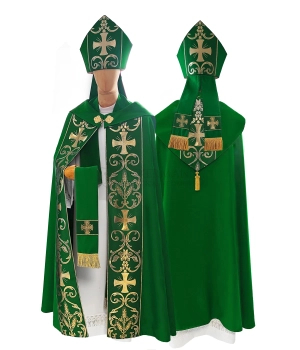 Set von Gotische Rauchmantel und Mitra #027