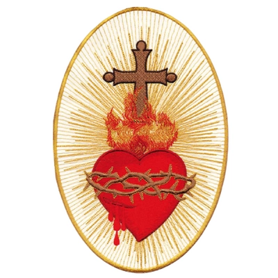 Embroidered Applique "Heart of Jesus" 