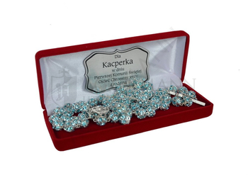 Swarovski Kristall Rosenkranz Aqua