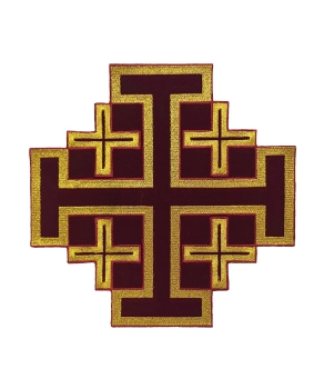 Gestickte Applikation Jerusalemer Kreuz