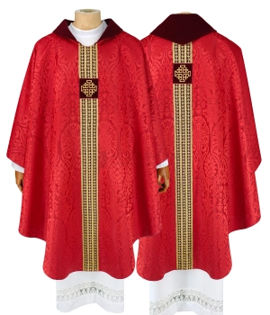 Gotische Kasel mit passender Stola - Messgewänder 5009